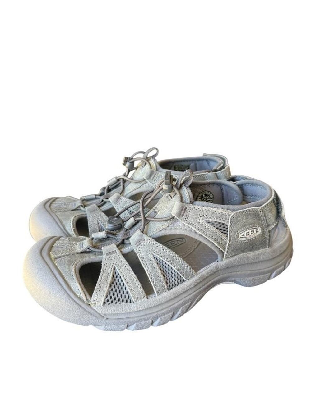Keen Venice II Sandal Gray Leather Women size 9 NWOB